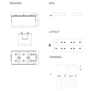 Alternative view of Batería TAB TR22R 12V 220Ah Polar Truck